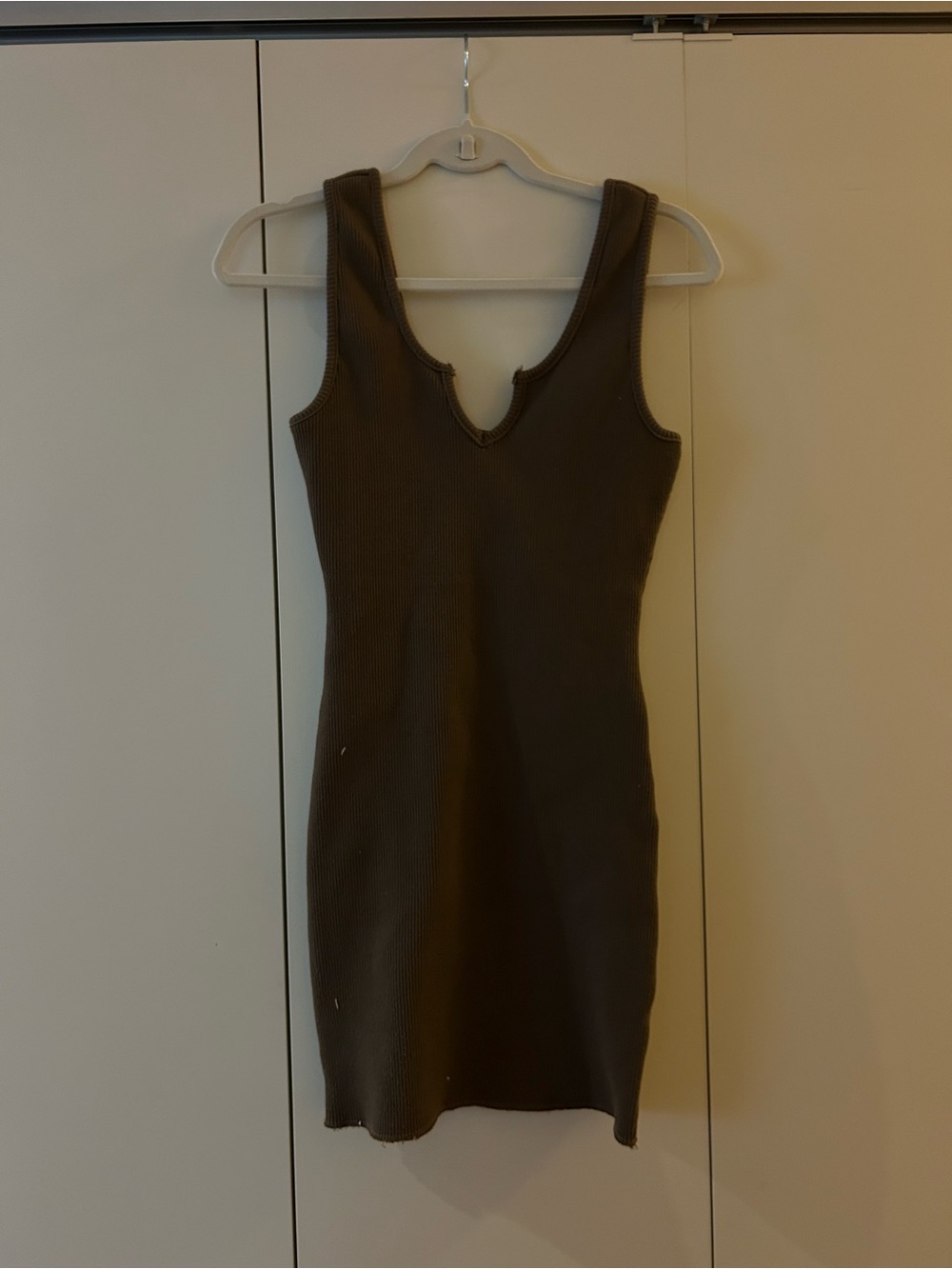 Cotton Candy Olive Tank Ribbed Mini Dress